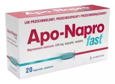 Apo-Napro Fast 220mg, 10 kapsułek miękkich 