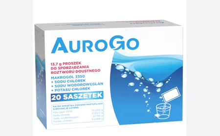 AuroGo proszek do sporządzania roztworu doustnego 13,7g, 20 saszetek data ważności 2024/07
