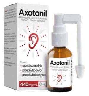 Axotonil arerozol do uszu, 10 ml data ważności 2024/03