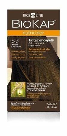 BIOKAP NUTRICOLOR DELICATO 6.3 Ciemny Złoty Blond 140ml