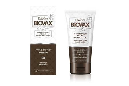 BIOVAX COFFEE Kawa & Proteiny Kaszmiru oczyszczający peeling do skóry głowy 125 ml