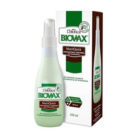 BIOVAX Odżywka bez spłukiwania do włosów słabych ze skłonnością do wypadania, 200 ml