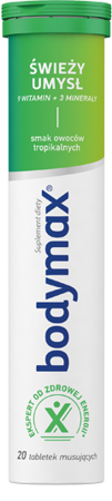 Bodymax Świeży Umysł, 20 tabletek musujących