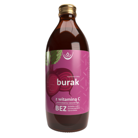 Burak, sok z buraka ćwikłowego z naturalną witaminą C, 500ml