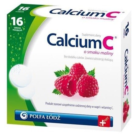 Calcium C Polfa malina 16 tabletek musujących