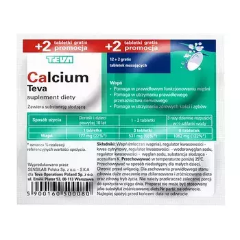 Calcium Teva ( Calcium Pliva ) 14 tabletek musujących