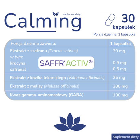 Calming kapsułki twarde, 30 sztuk