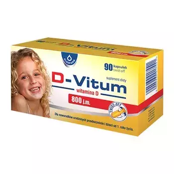 D-Vitum witamina D 800 j.m. 90 kapsułek twistoff 