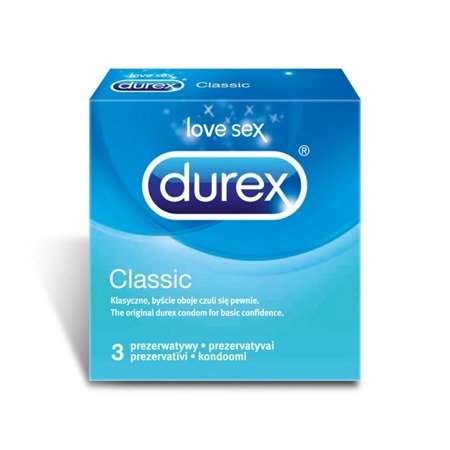 DUREX Classic prezerwatywy, 3 sztuki