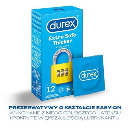 DUREX Extra Safe , prezerwatywy 12sztuk