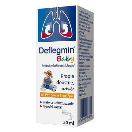 Deflegmin Baby krople na kaszel dla dzieci 7,5 mg/ml, 50 ml