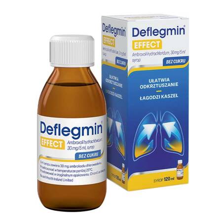 Deflegmin EFFECT 30mg/5ml syrop na kaszel mokry, 120 ml