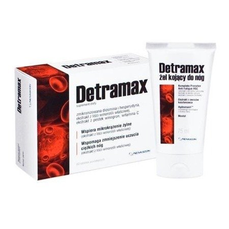 Detramax tabletki x 60sztuk + Detramax żel 100ml