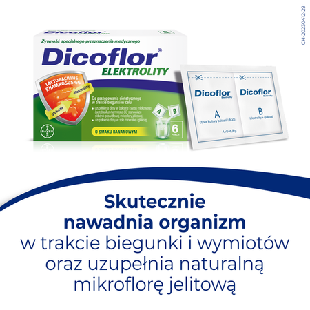 Dicoflor Elektrolity proszek,  12 saszetek 