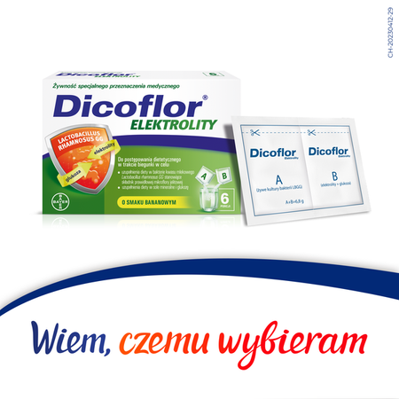 Dicoflor Elektrolity proszek,  12 saszetek 