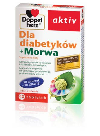 Doppelherz aktiv Dla diabetyków.+ Morwa, 30 tabletek