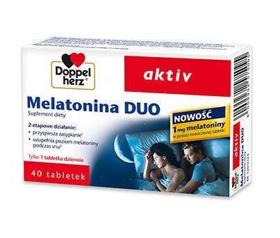 Doppelherz aktiv Melatonina DUO 40 tabletek Data Ważności 04/2024