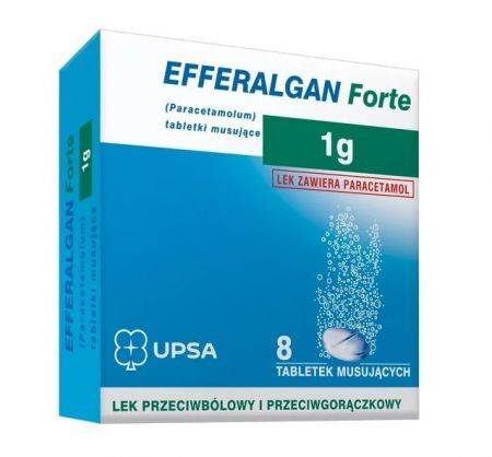 Efferalgan Forte 1g, tabletki musujące 8szt. (importy równoległy)