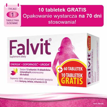 Falvit, 70 tabletek (60+10 gratis)