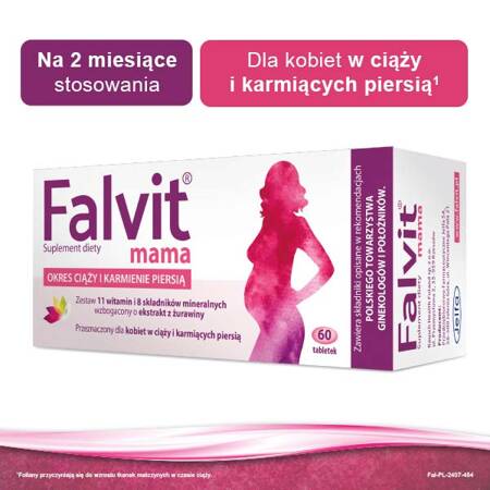 Falvit mama, 60 tabletek powlekanych