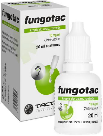 Fungotac krople do uszu roztwór  0,01g/ml 20ml