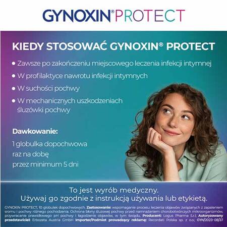 Gynoxin Protect globulki dopochwowe,10 globulek x 2g