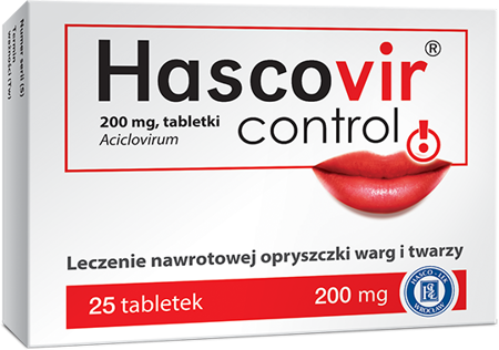 Hascovir Control 200 mg, 25 tabletek