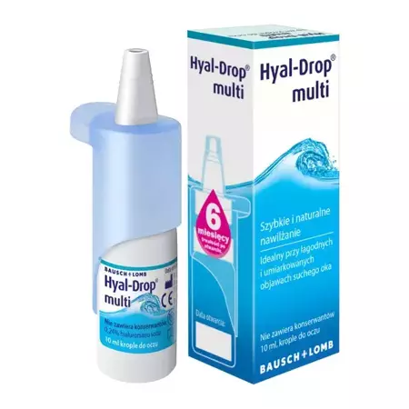 Hyal-Drop Multi, krople do oczu i soczewek, nawilżające, 10 ml