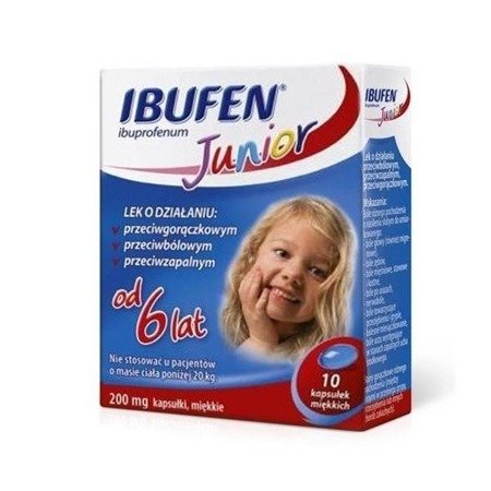 Ibufen Junior 200 mg 10 kapsułek, 