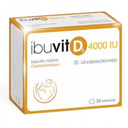 Ibuvit D3 4000 IU kapsułki miękkie 4000IU, 30 sztuk