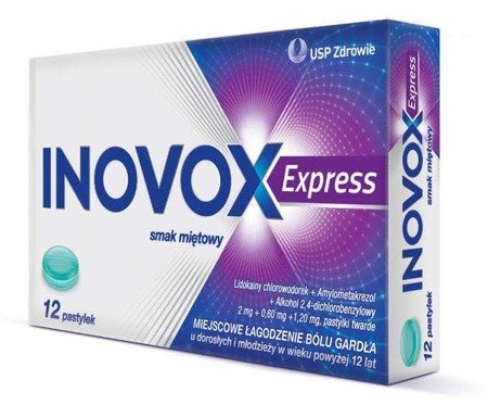 Inovox Express sm.miętowym pastyl.*12 
