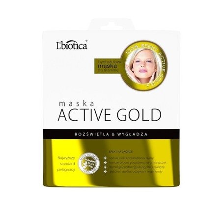 L'BIOTICA Maska hydrożelowa Active Gold 25g