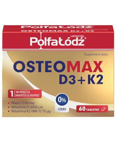 Laboratoria PolfaŁódź Osteomax D3 + K2, 60 tabletek 