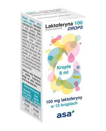 Laktoferyna 100 DROPS krople, 8 ml