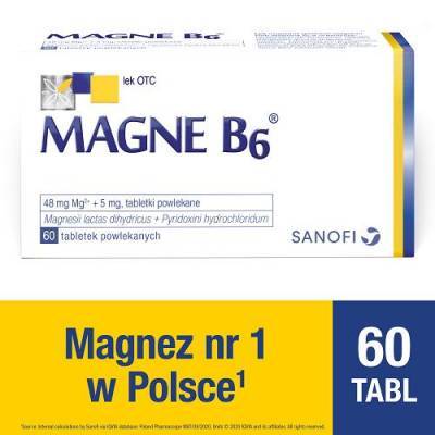 Magne-B6, 60 tabletek powlekanych