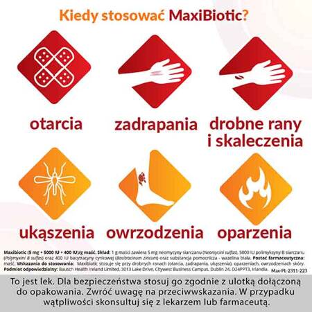 Maxibiotic maść, 10 saszetek a 1g 