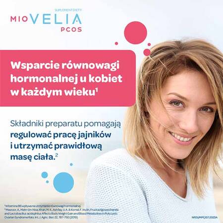 Miovelia PCOS – wsparcie gospodarki hormonalnej dla kobiet w każdym wieku, 60 kapsułek