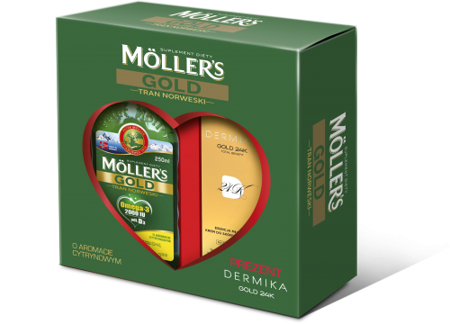 Moller's Gold Tran Norweski + Dermika Gold 50ml