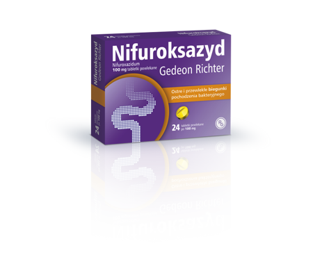 Nifuroksazyd Richter  100 mg,  24 tabletki