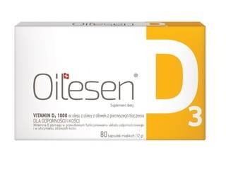 Oilesen Vitamin D3 1000 80 kapsułek miękkich
