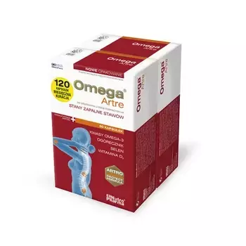 Omega Artre, suplement diety, 120 kapsułek data ważności 2022/03