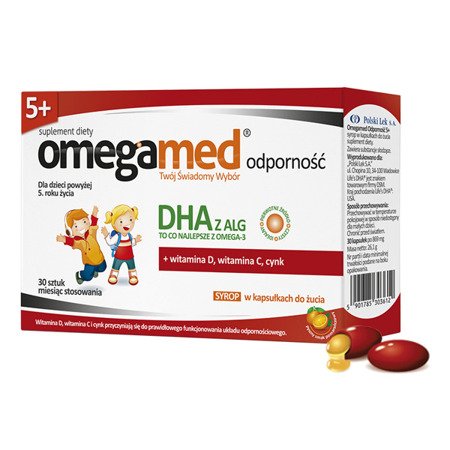 Omegamed Odporność 5+ Syrop w kapsułkach 30 sztuk