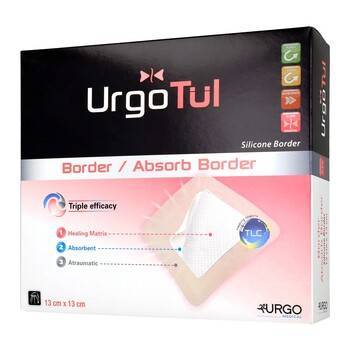 Opatrunek UrgoTul Absorb Border 13cmx13cm 1szuka z opakowania 10 sztuk