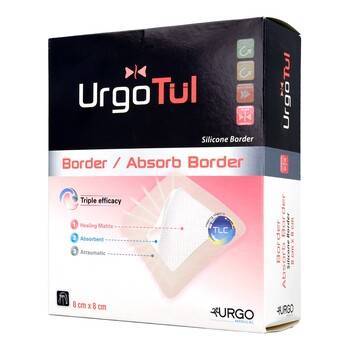 Opatrunek UrgoTul Absorb Border 8cm x 8cm 1sztuka