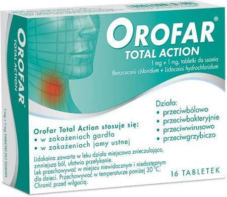 Orofar, 16 tabletek do ssania