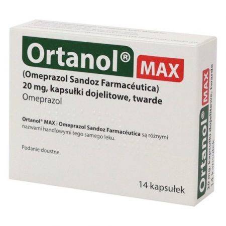 Ortanol Max 20mg 14kapsułek dojelitowych import równoległy