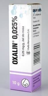 Oxalin 0.025% żel do nosa 0,25mg/g 10g