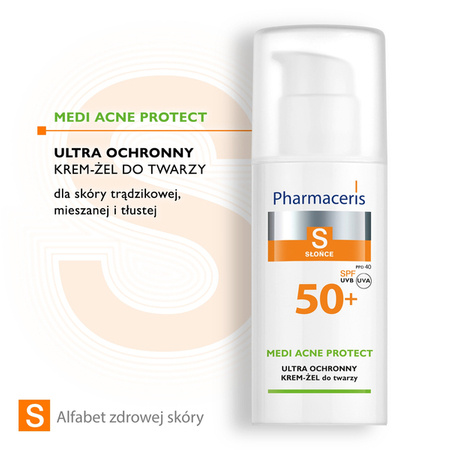 PHARMACERIS S Krem ochronny dla skóry trądzikowej SPF50+ 50ml