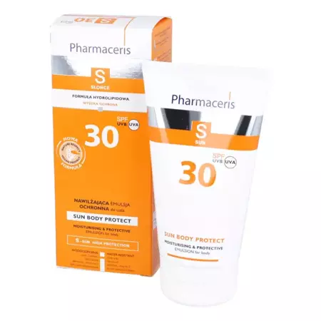 PHARMACERIS S SUN BODY PROTECT Nawilżająca emulsja ochronna do ciała SPF30, 150ml 