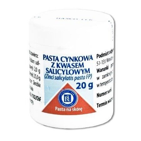 Pasta cynkowa z kwasem salicylowym 20 g